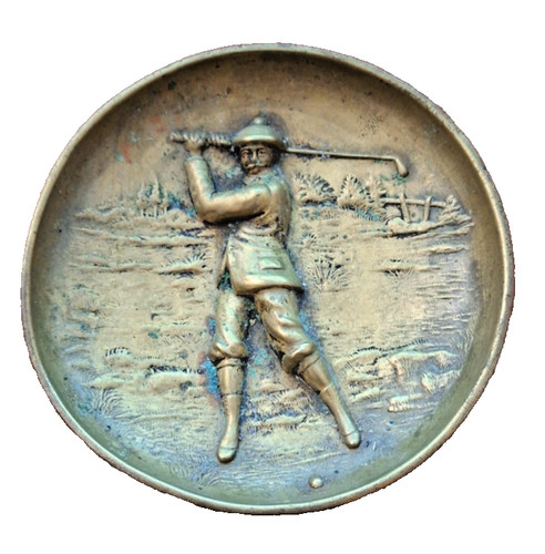 Antique brass ashtray - brass, maker