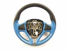 2012-19 MK4 RENAULT CLIO BLUE PLASTIC BLACK LEATHER STEERING WHEEL 484005191R