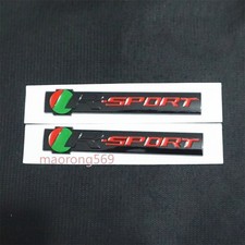 2x Glossy Dark Black Red Big