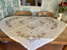 Vintage embroidered tablecloth