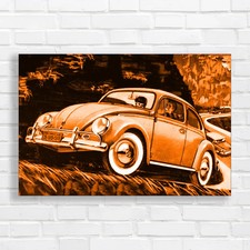 Vintage Yellow Beetle Orange