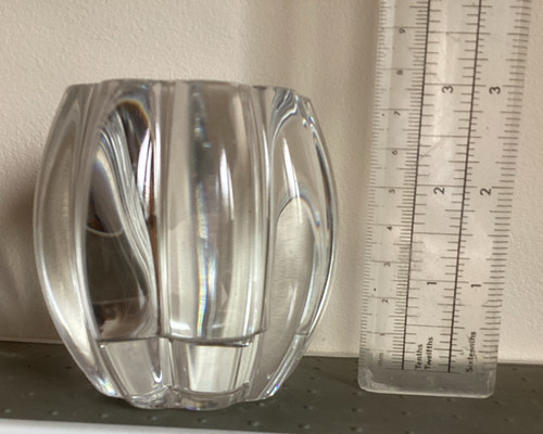 Heavy clear crystal tealight - clear,