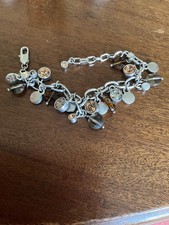 dyrberg kern chunky charm amber clear crystal bracelet