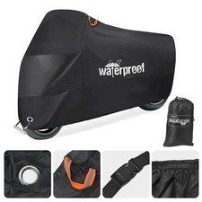 Large Heavy Duty Motorcycle Moped Bike Cover Waterproof Outdoor Rain Protector