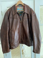 Aero Leather Brown Horsehide Deluxe Jacket - Size 44 = 50” chest?