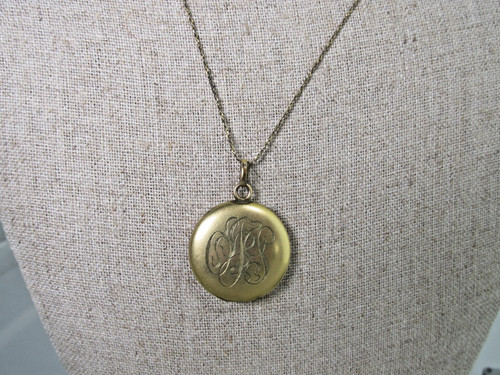 Antique gold filled locket - antique, w/