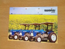 PRE USED SWARAJ TRACTORS SUPERB COLOUR FARMING TRACTOR ORIGINAL BROCHURE VG