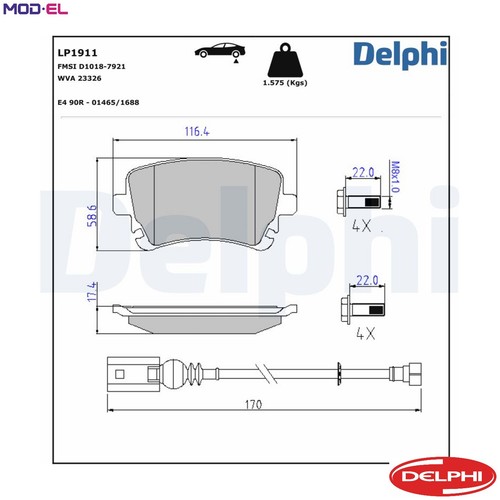 Brake pad set disc - brake,