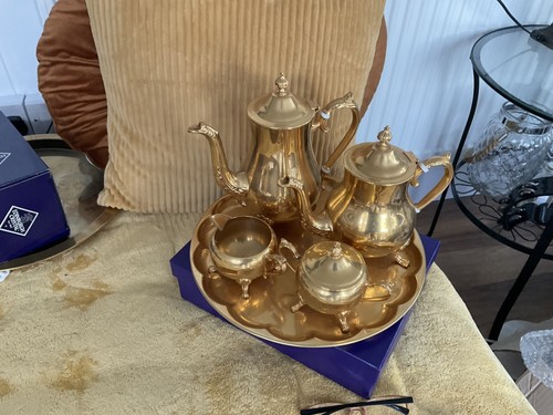 Gold plated tea and - gold,