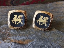 Vintage Lansing Bagnell Cufflinks Forklift Company Winged Horse