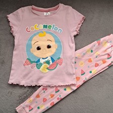 George Girls Pink Pretty Cocomelon Pyjamas Set Size 2-3 Years