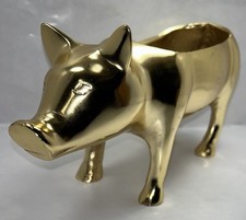 Vintage Art Pig Shiny Brass