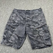 Firetrap Shorts Mens Large Grey Camouflage Cargo Utility Field Combat Pockets
