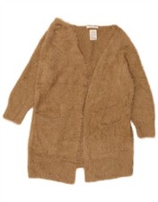 ZARA Girls Cardigan Sweater 6-7 Years Beige Nylon Winter HB12