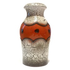 Scheurich Keramik 523-18 Fat Lava Vase, 1970s West German Pottery Ceramic Vase