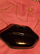 Black PVC Hard Shell Lips Bag