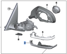 Genuine BMW Left Wing Mirror