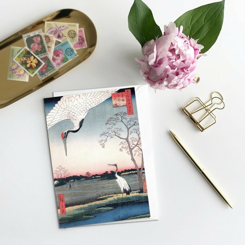 Hiroshige japanese greeting - hiroshige,