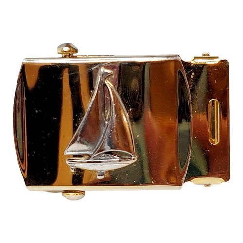 Small belt buckle solid - small, brass
