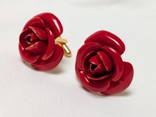 Women's Designer - Anne Fontaine - Neissy - Red Rose /Roses / Flower Cufflinks