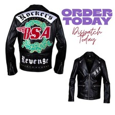 MENS BSA GEORGE MICHAEL FAITH ROCKERS REVENGE REAL LEATHER JACKET NEW