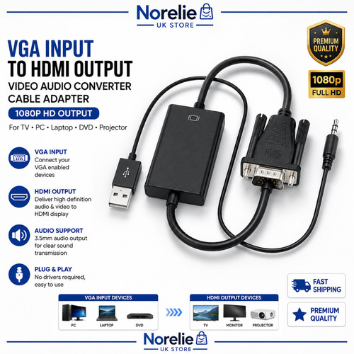 Vga input hdmi output - input, video