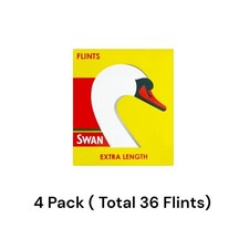 SWAN LIGHTER FLINTS Extra Length Replacement Flint  4 packs -( Pack of 9)