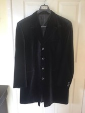 Wilvorst Black  ‘Edwardian’ Velvet Wedding Evening Morning Formal Jacket size 34