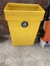 Yellow Plastic Outside Dustbin Rubbish /Rock Salt Bin Good Clean Condition