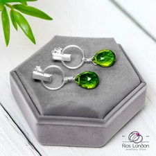 925 Silver Mini Hoop Peridot