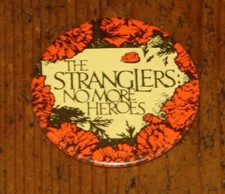 STRANGLERS NO MORE HEROES 1977 ORIGINAL VINTAGE OFFICIAL METAL PIN BUTTON BADGE
