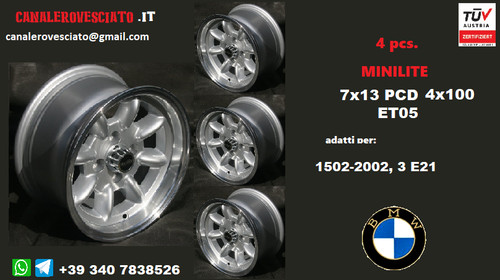 Minilite inch rims bmw - 7j,