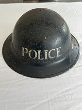 WW2 British Army Brodie POLICE Helmet  Date Stamped 1941