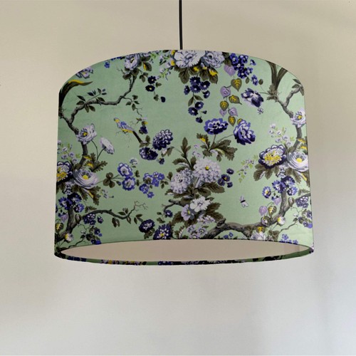 Purple floral velvet - , drum