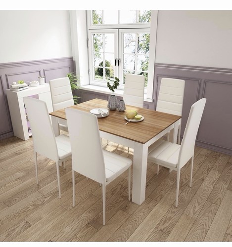 Dining table and chairs set - set, 6