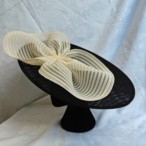 Black cream ivory bow wide - bow,
