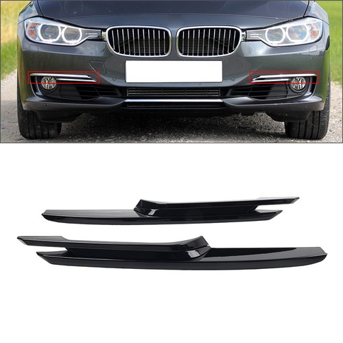 Glossy black front bumper - black,