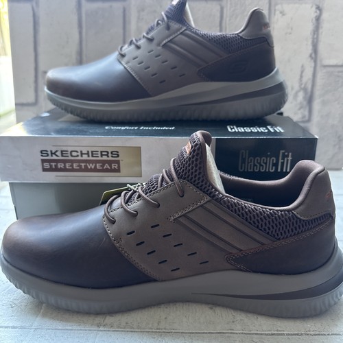 Mens skechers leather slip - mens, on