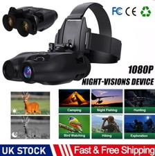 UK Night Vision Goggles for Adults Head Mounted Infrared Binoculars with Camera 