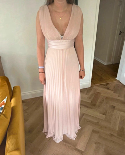Asos design pink pleated - design,