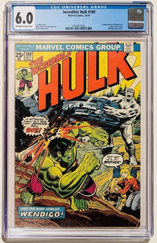 Incredible hulk 180 cgc - hulk, 6.0