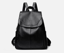 Anti-theft Leather Backpack
