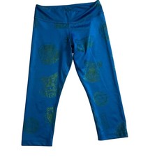 Zumba Wear Blue Capri Leggings S/P Small Philadelphia Dance Fitness Activewear