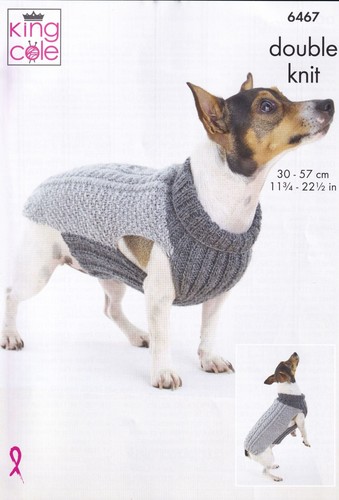 Kc6467 dog coat knitting - dog,