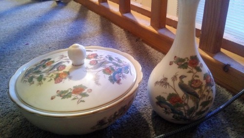 Vintage wedgwood kutani crane - vintage,