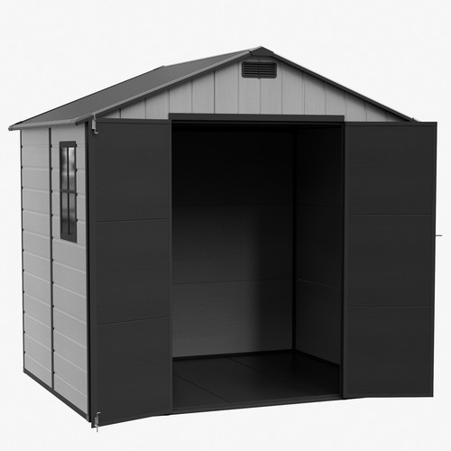 8x6ft plastic garden shed - plastic,