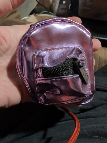 Mini backpack purse - purse, metallic