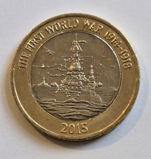 2015 HMS Belfast The First World War £2 Two Pound Coin With RARE FLAG ERROR
