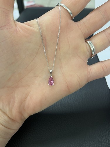 Pink sapphire 1ct pear - sapphire,