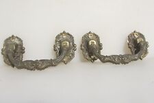 Victorian Brass Drawer Handles Pulls Chest Antique Hardware Old French Rococo x2